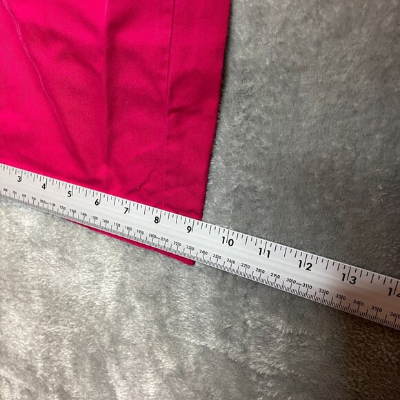 Vtg Talbots Women Old Money Classic Flat Front High Rise Crop Chino Pant 10 Pink - Picture 10 of 12